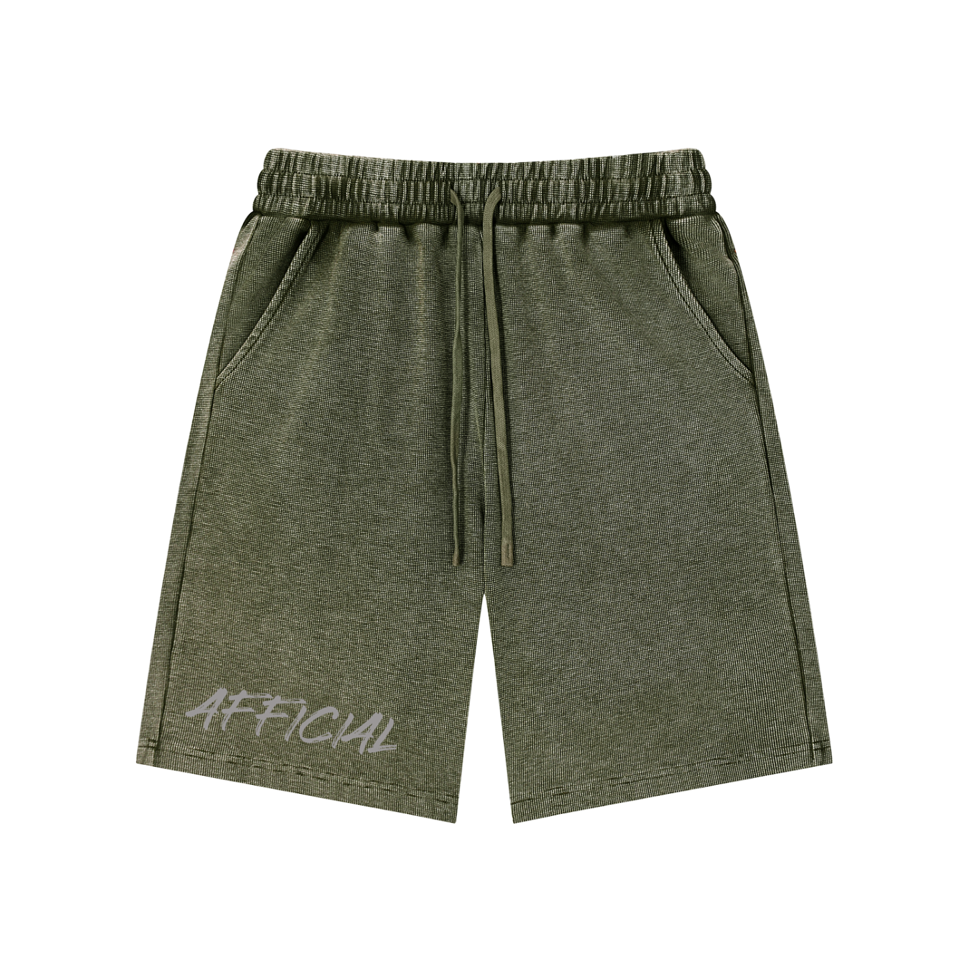 Mineral Wash Waffle Knit Shorts