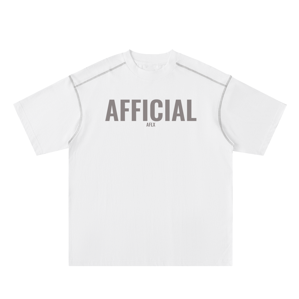 Oversized Contrast-Stitched Cotton Tee