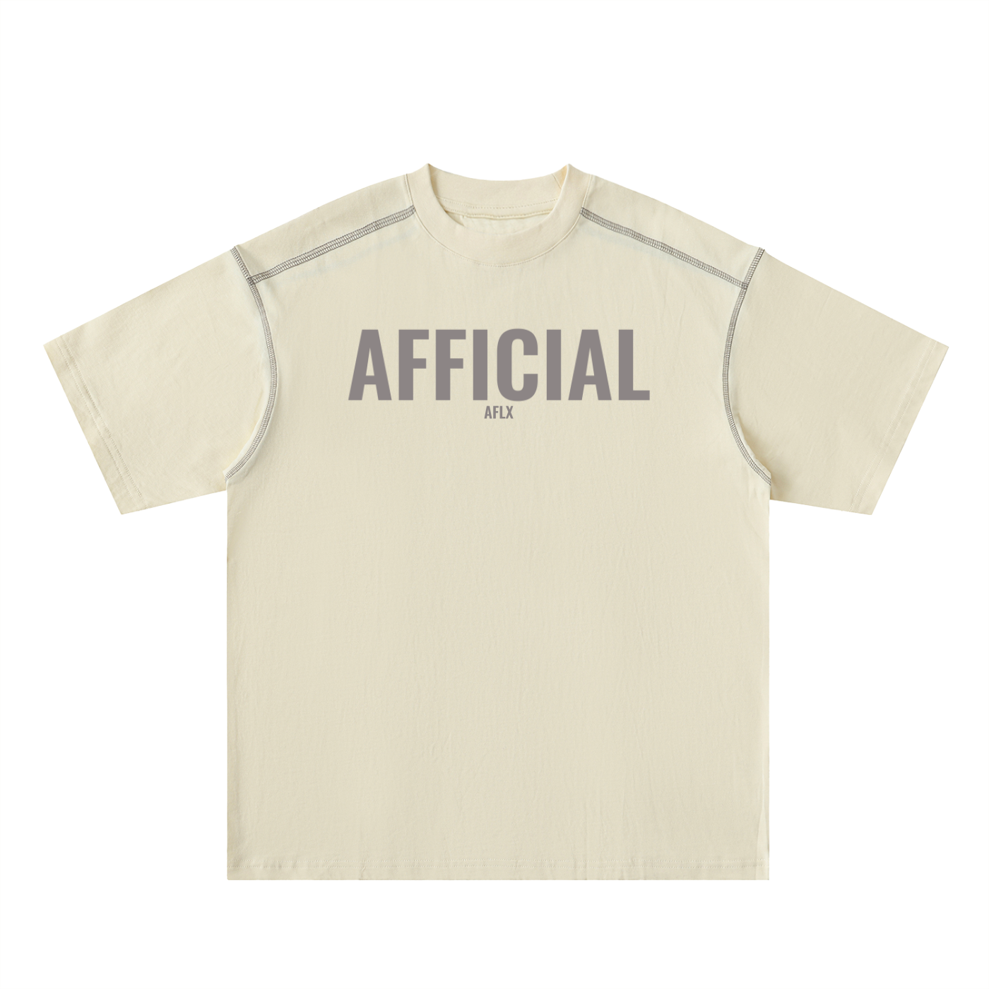 Oversized Contrast-Stitched Cotton Tee