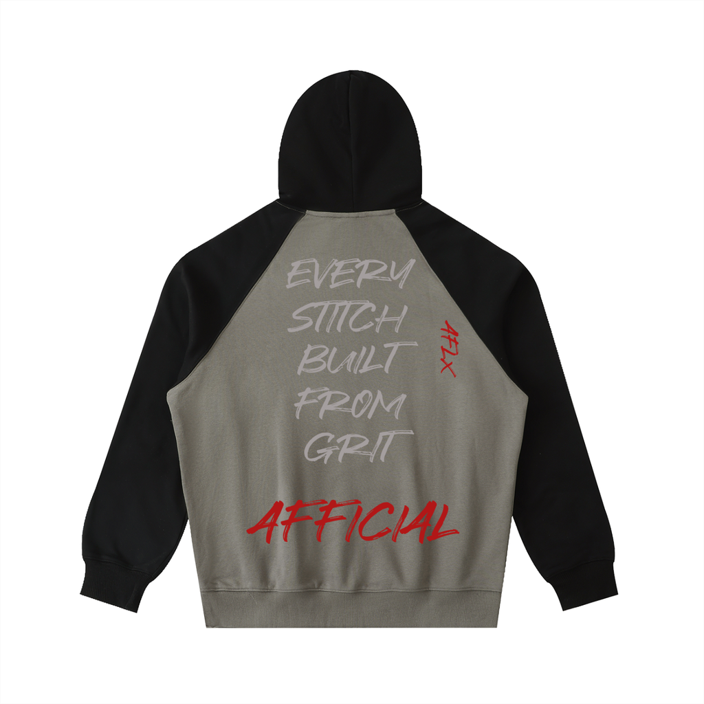 Color-Block Raglan Sleeve Hoodie