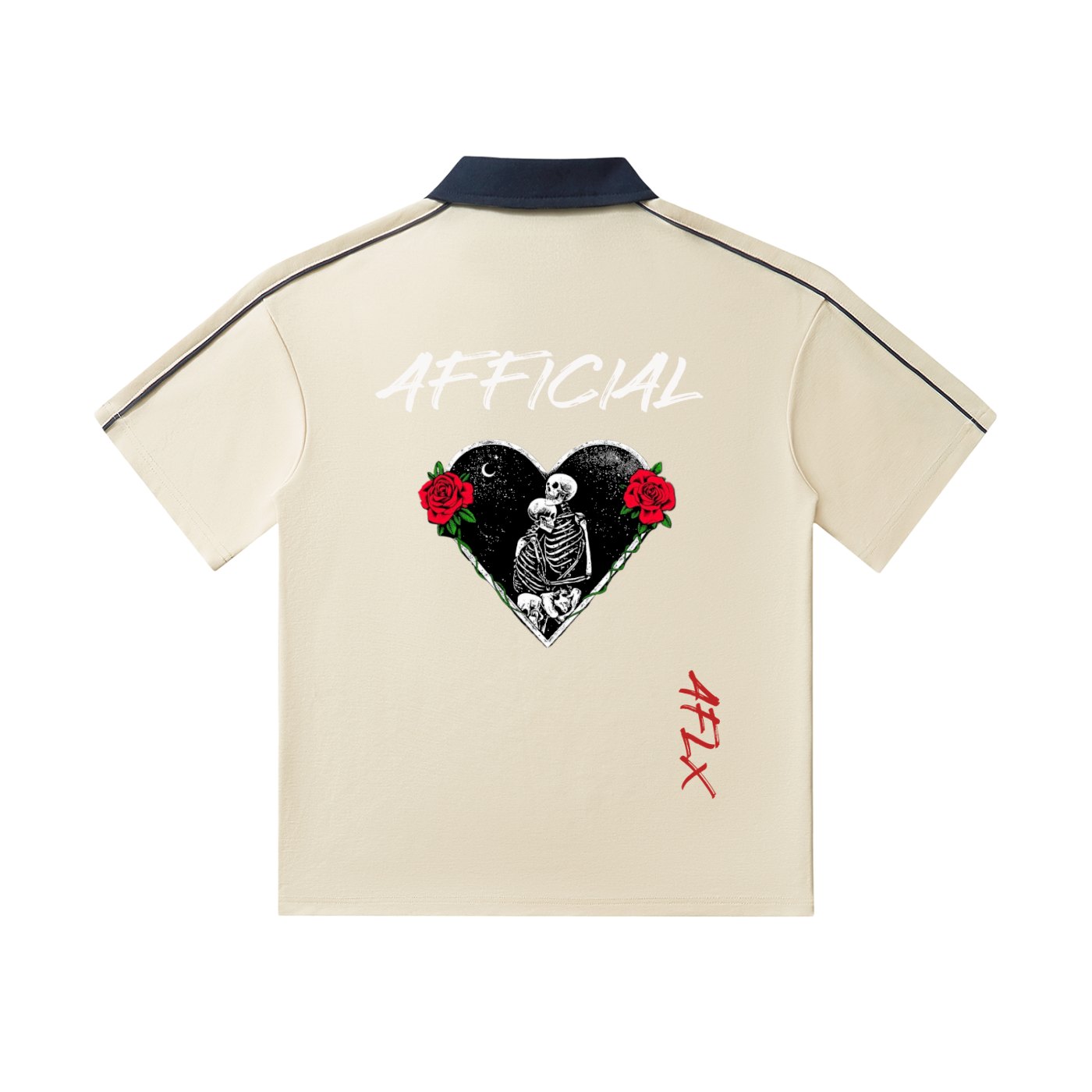 Contrast Collar Short-Sleeve Polo Shirt