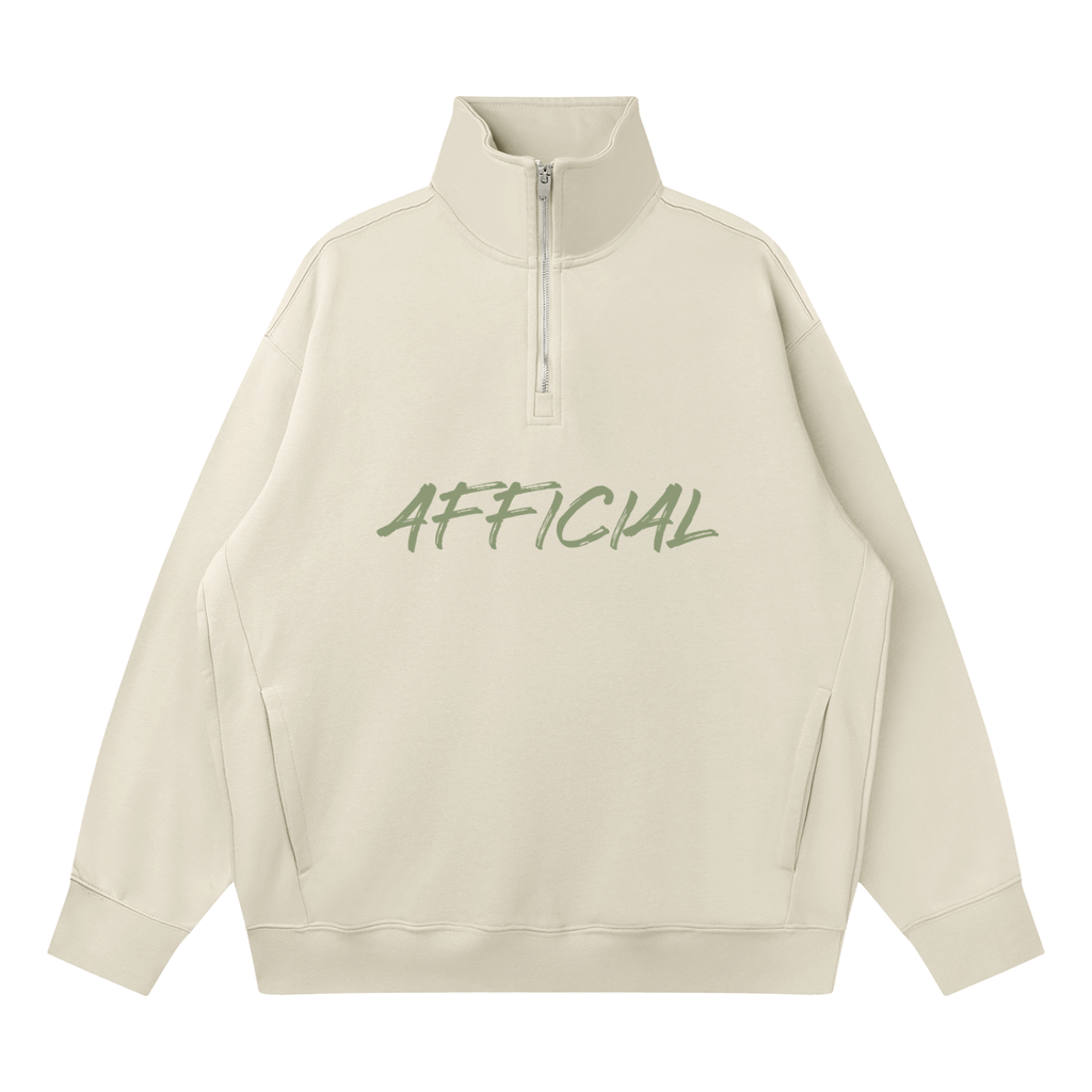 Quarter-Zip Drop Shoulder Sweatshirt