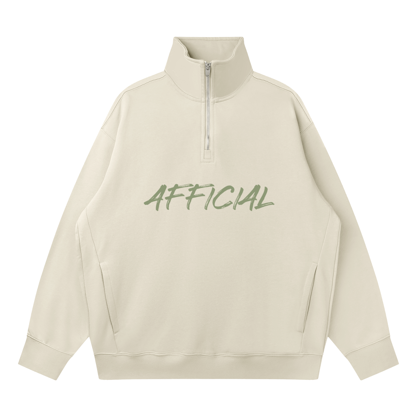 Quarter-Zip Drop Shoulder Sweatshirt