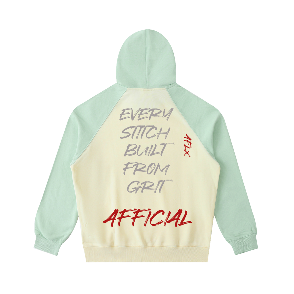 Color-Block Raglan Sleeve Hoodie