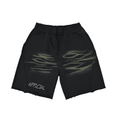 Vintage Washed Tiger Stripes Short Pants