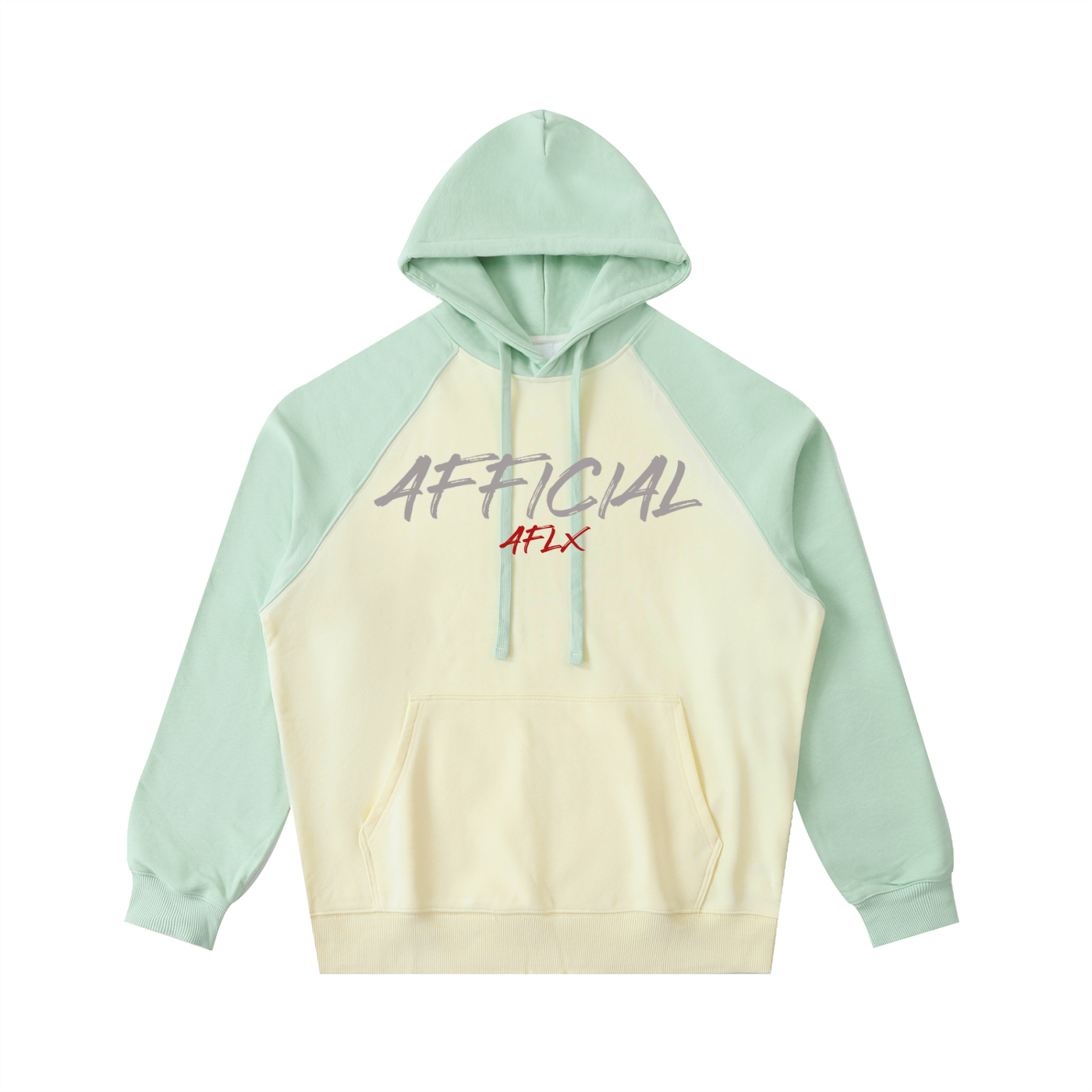 Color-Block Raglan Sleeve Hoodie