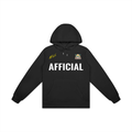 Black hoodie with 'AFLX' on the chest and 'AFFICIAL' on the front, on a white background