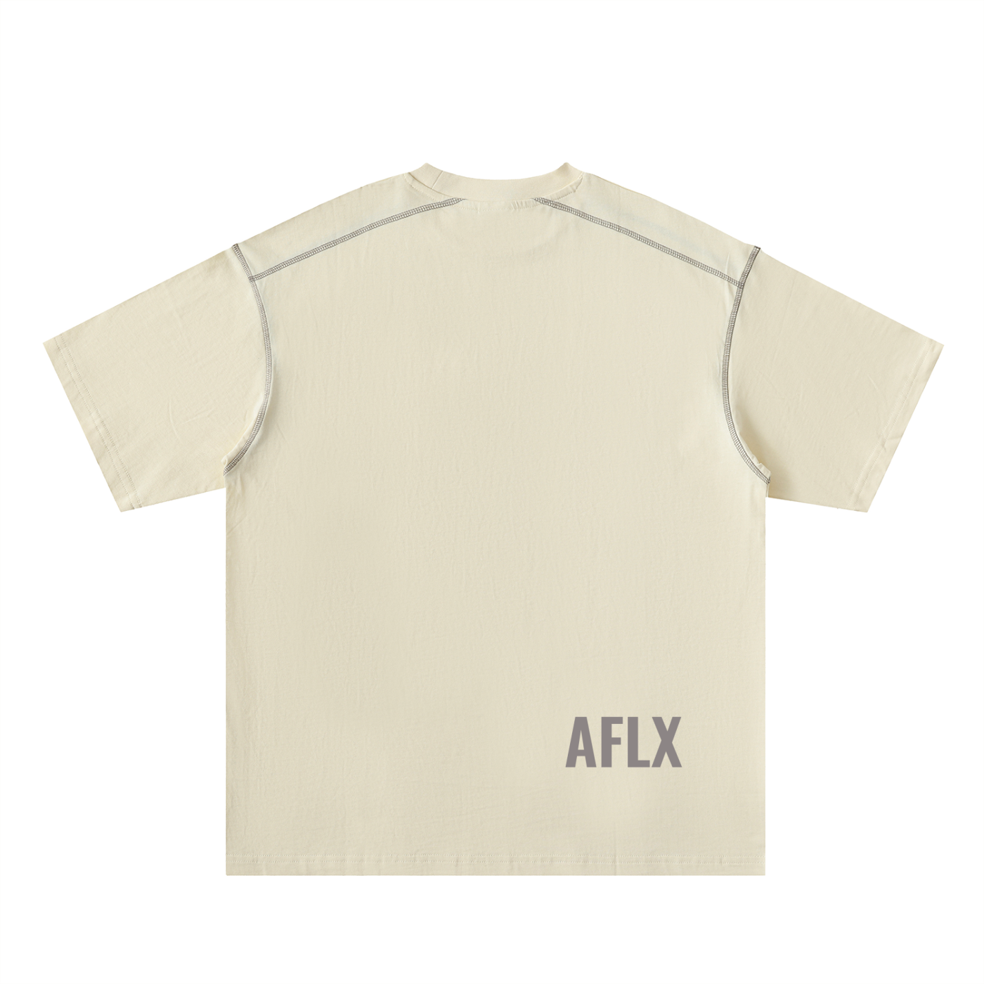 Oversized Contrast-Stitched Cotton Tee