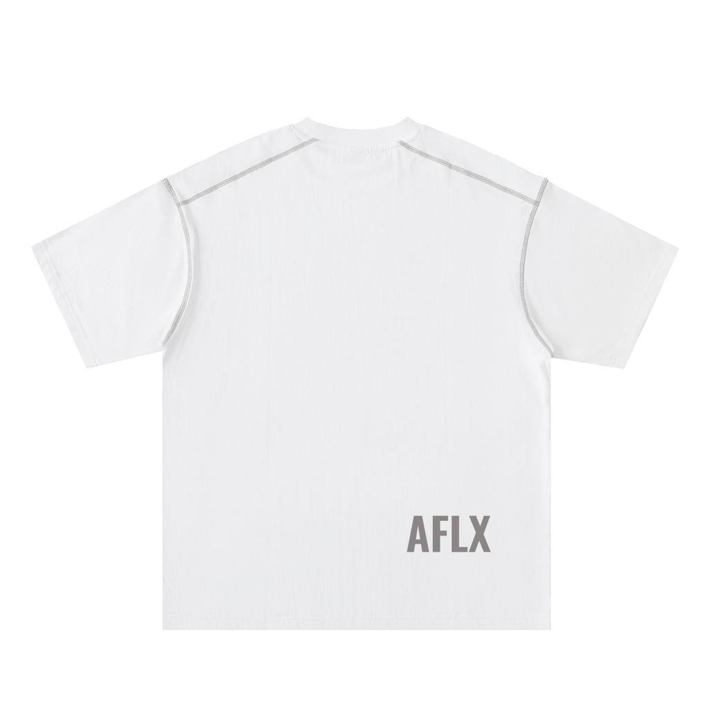 Oversized Contrast-Stitched Cotton Tee