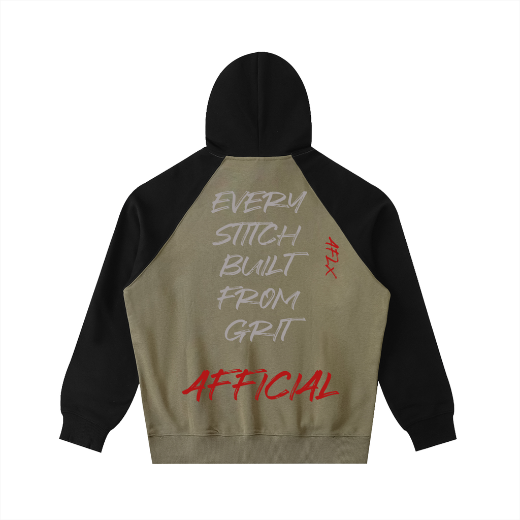 Color-Block Raglan Sleeve Hoodie