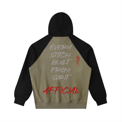Color-Block Raglan Sleeve Hoodie