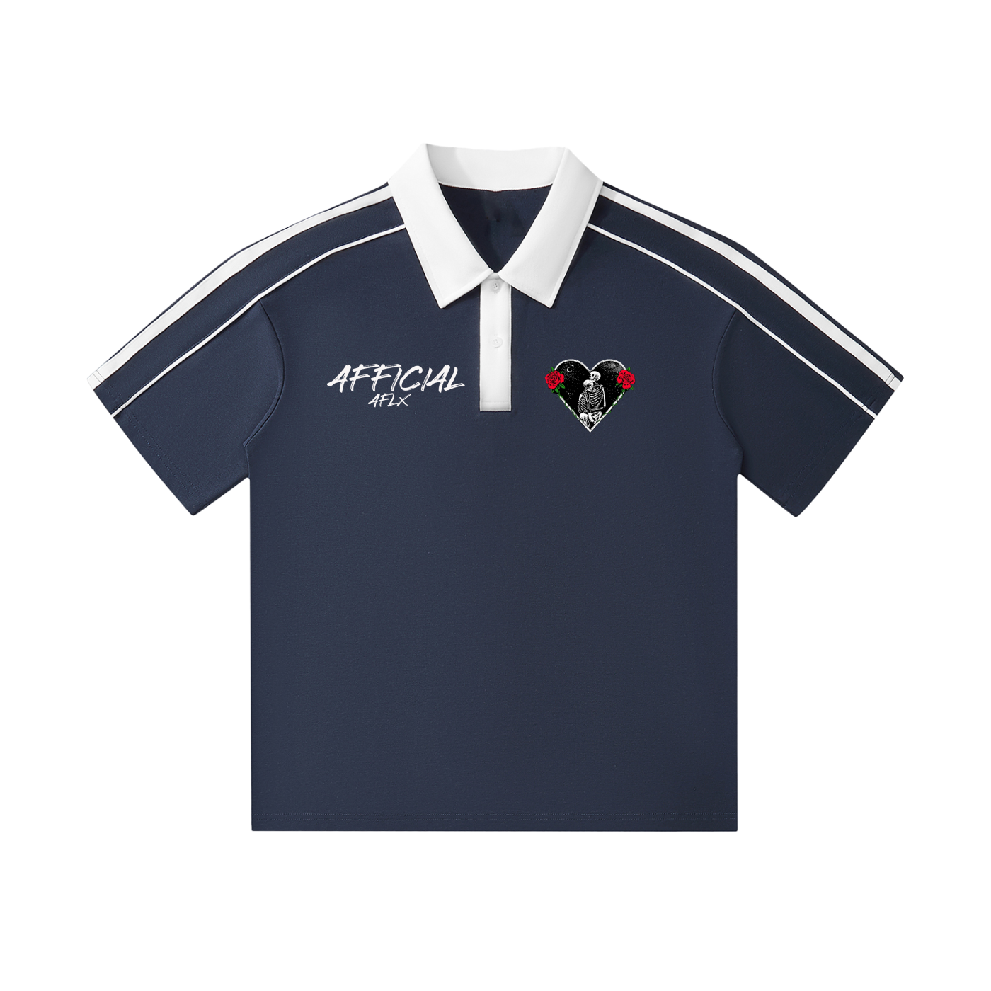 Contrast Collar Short-Sleeve Polo Shirt