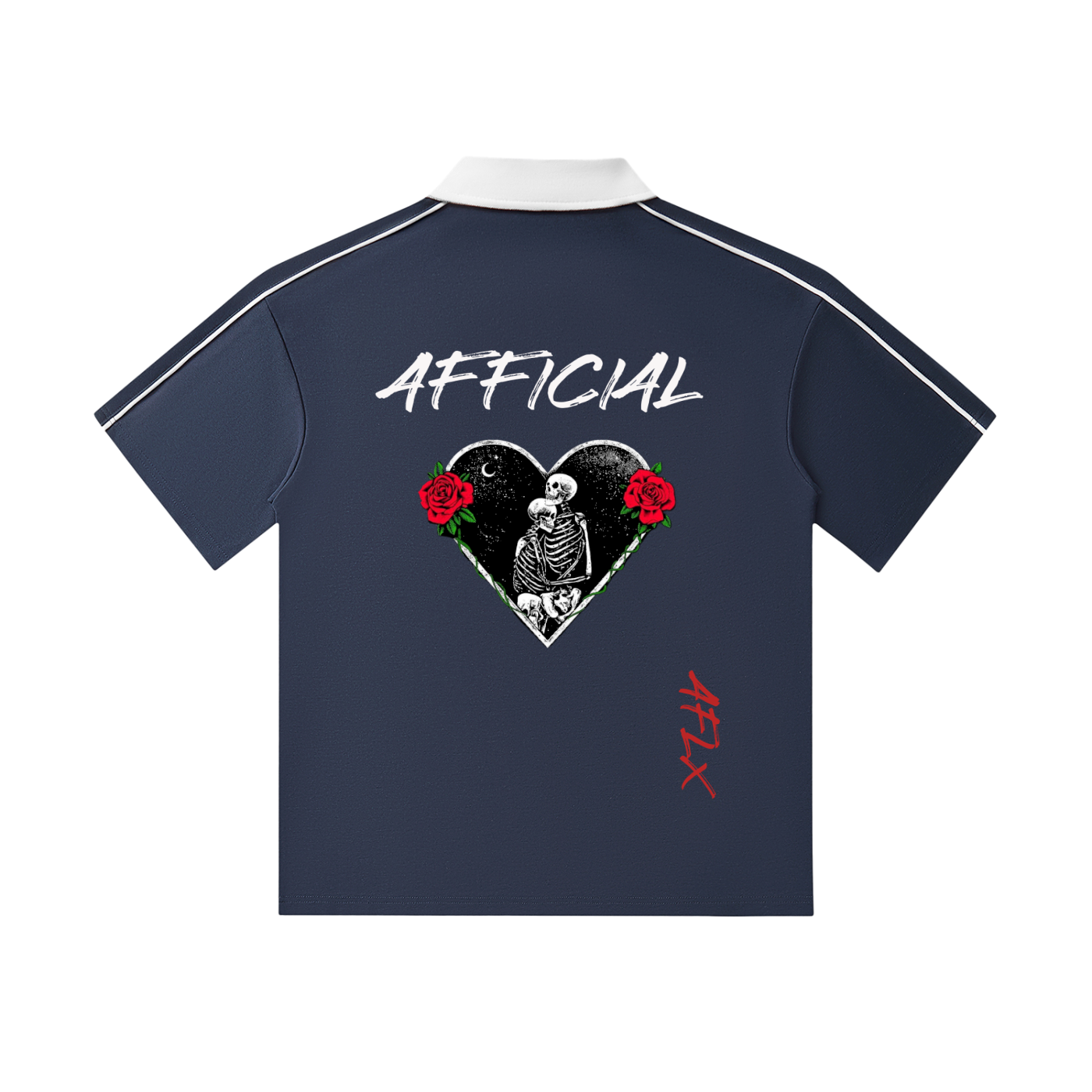 Contrast Collar Short-Sleeve Polo Shirt